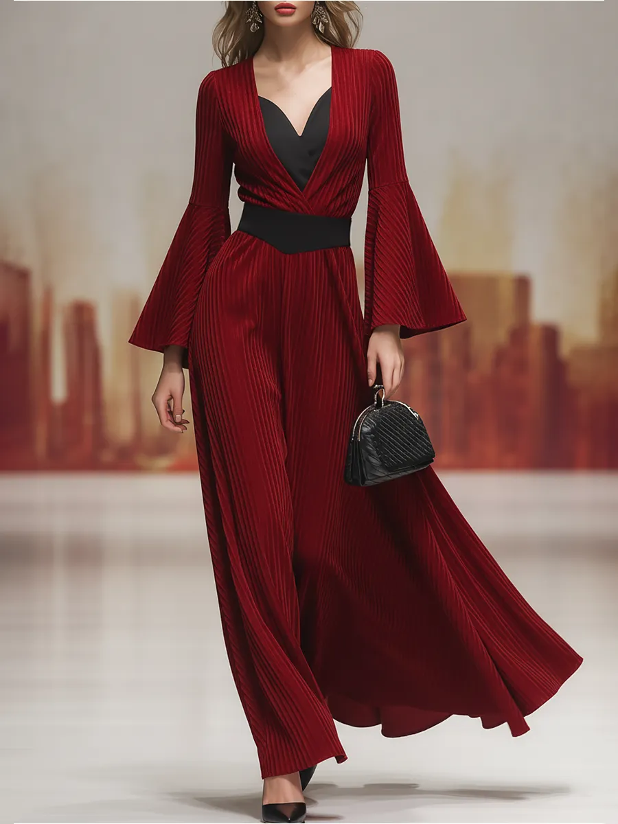 Retro Elegant Corduroy Maxi Dress sold by Oyrosy