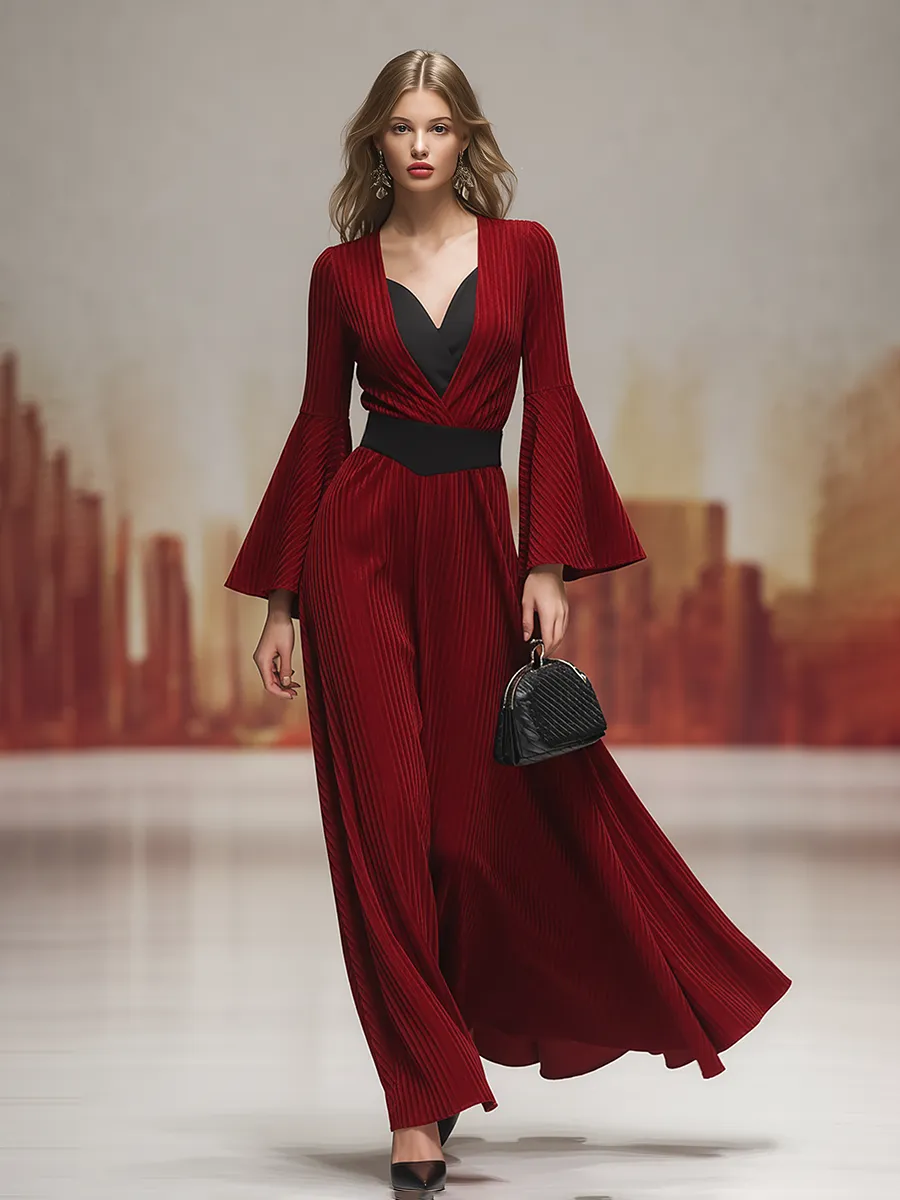 Retro Elegant Corduroy Maxi Dress sold by Oyrosy product image thumbnail 2