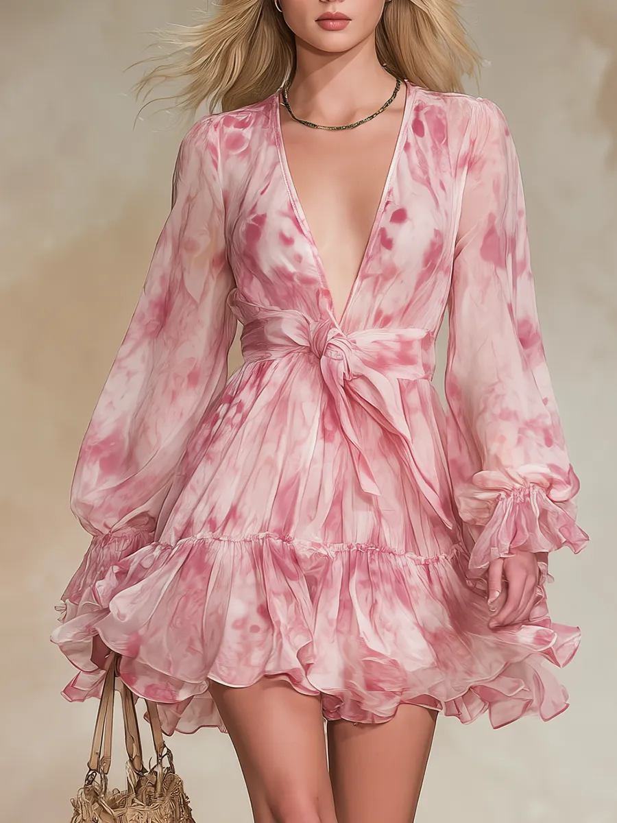 Romantic And Elegant Chiffon Mini Dress sold by Oyrosy