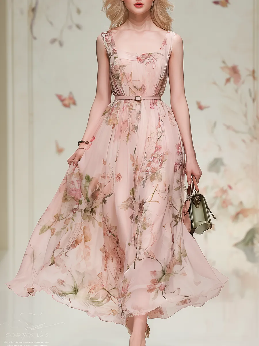 Elegant And Comfortable Square Neck A-line Maxi Dress sold by Oyrosy