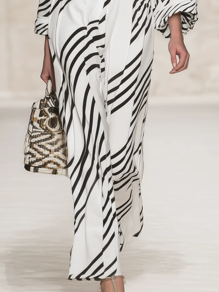 Stylish And Elegant Off-the-shoulder Long-sleeved Top And Trousers Set sold by Oyrosy product image thumbnail 4