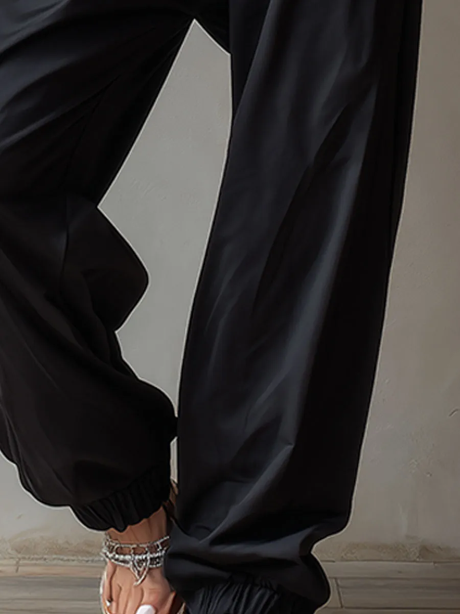 Casual Retro White Lace Black Cotton Blend Button Short-sleeved Jumpsuit sold by Oyrosy product image thumbnail 3