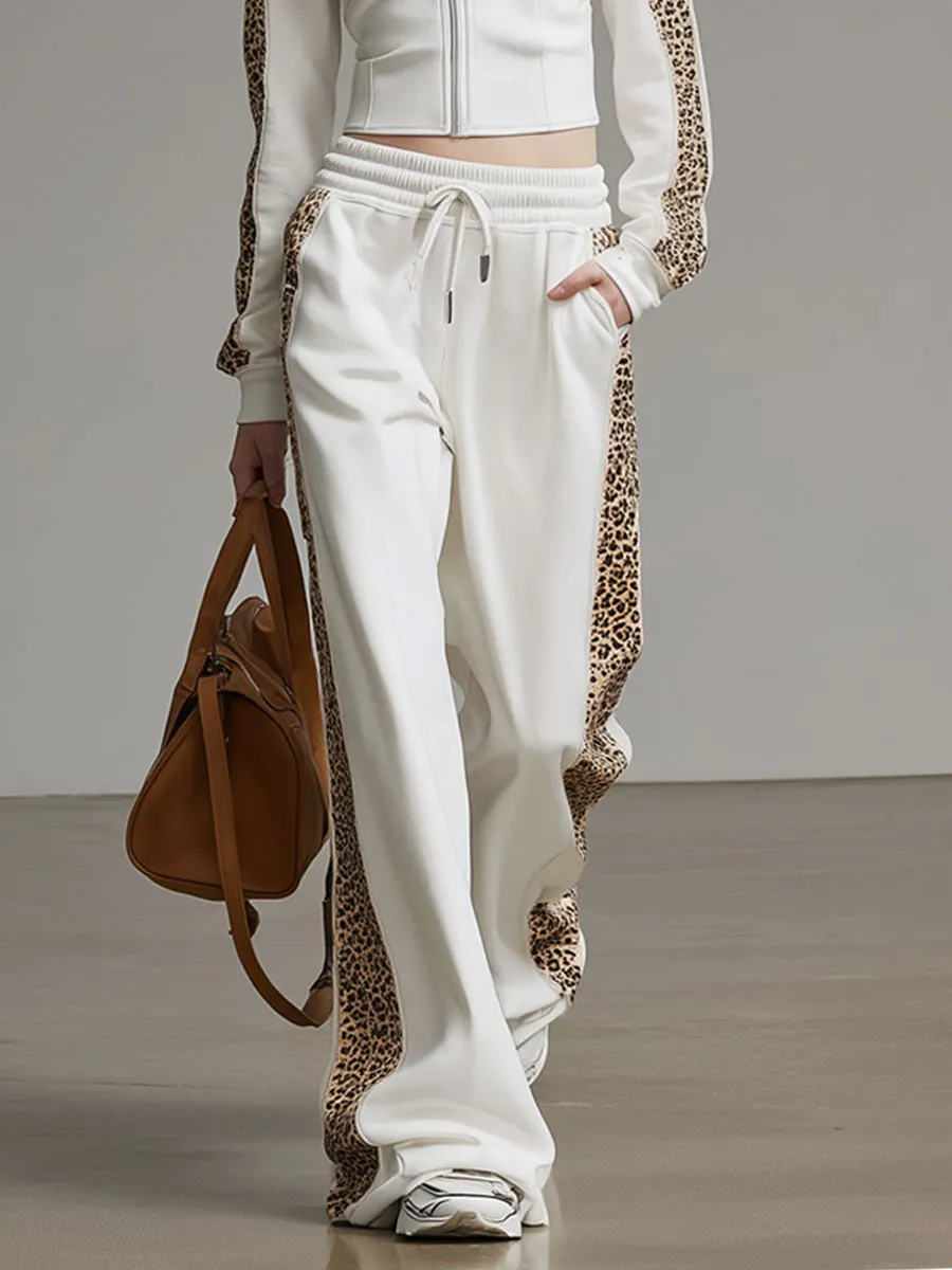 Color-blocked Patchwork Stand-collar Long-sleeved Top And Pants Set sold by Oyrosy product image thumbnail 3