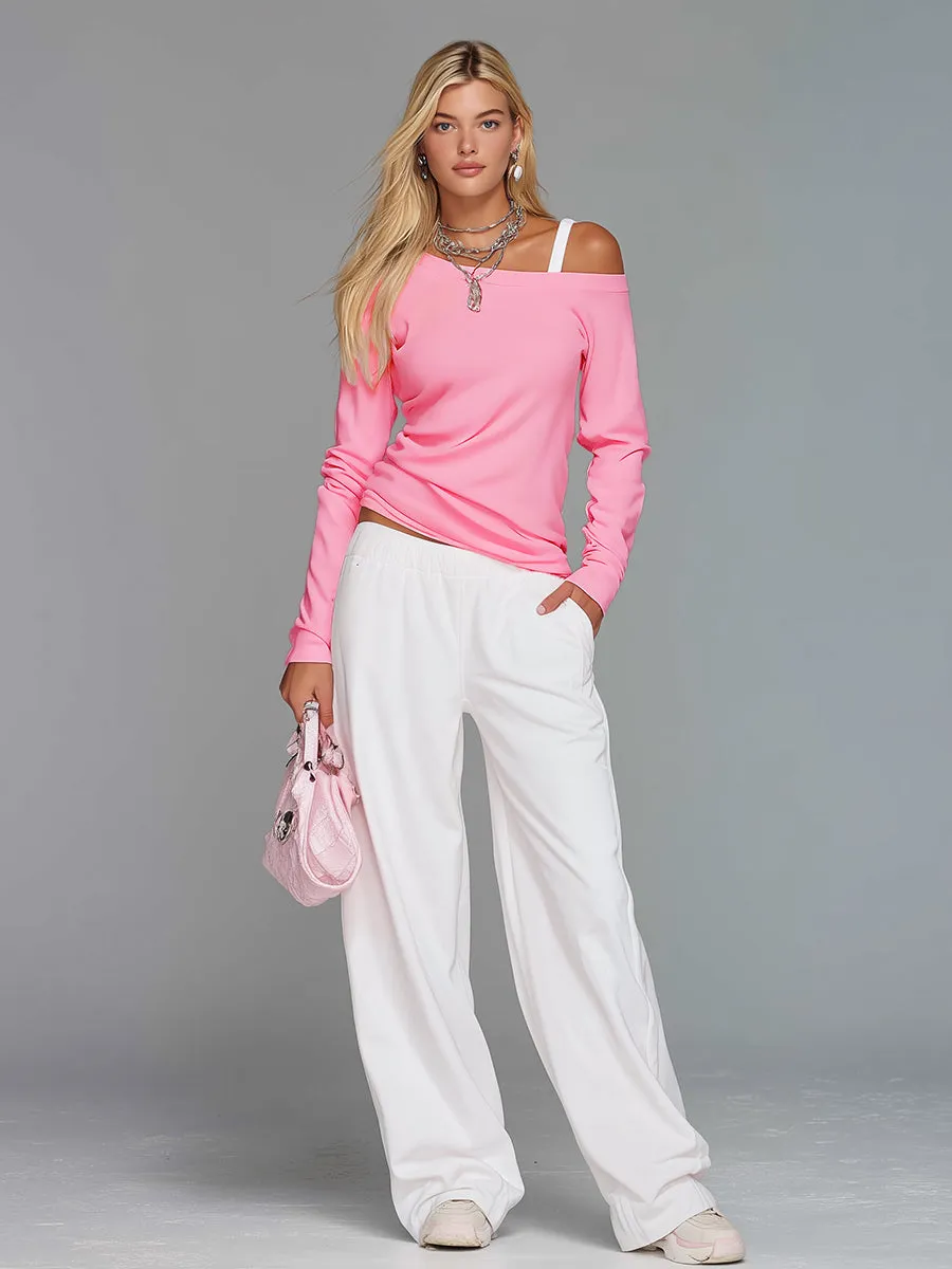 Retro Fashion Casual Long-sleeved T-shirt And Wide-leg Pants Set sold by Oyrosy product image thumbnail 2