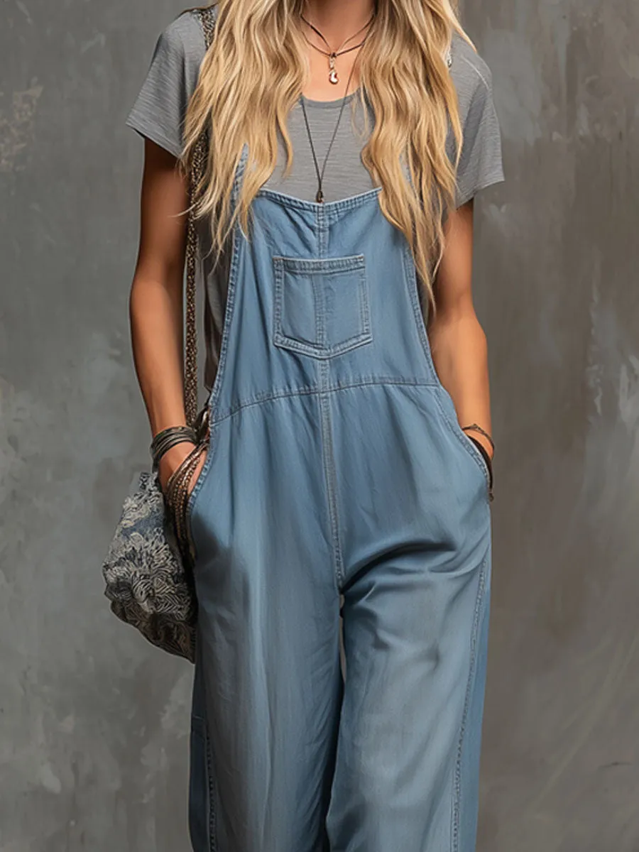 Loose-fitting Retro Wide-leg Overalls sold by Oyrosy product image thumbnail 3