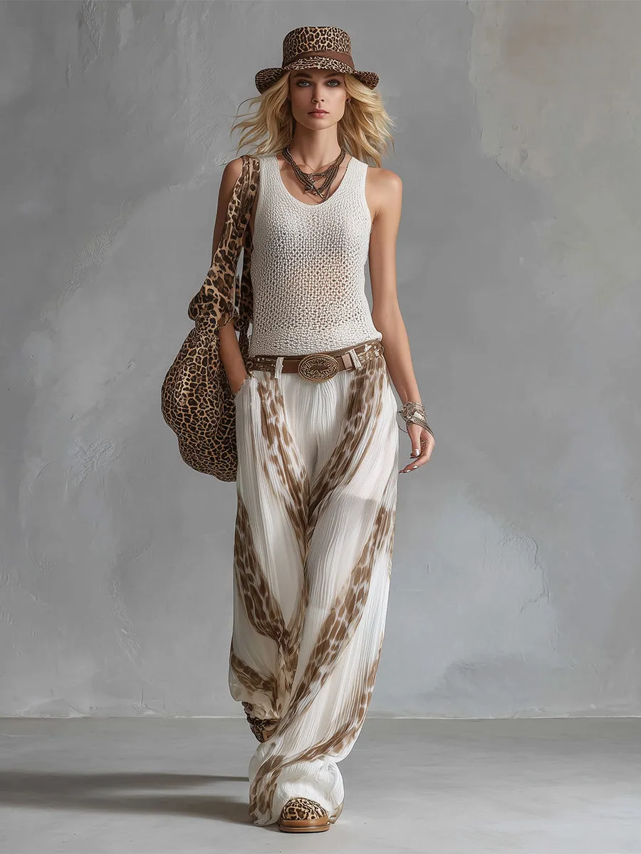 Elegant Vacation Style White Mesh Knit Tank Top sold by Oyrosy product image thumbnail 2