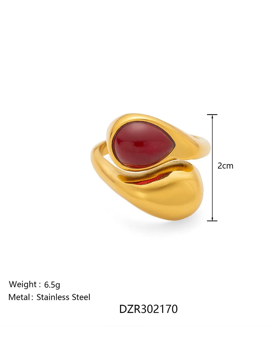 Stylish Irregular Teardrop Ring sold by Oyrosy product image thumbnail 5