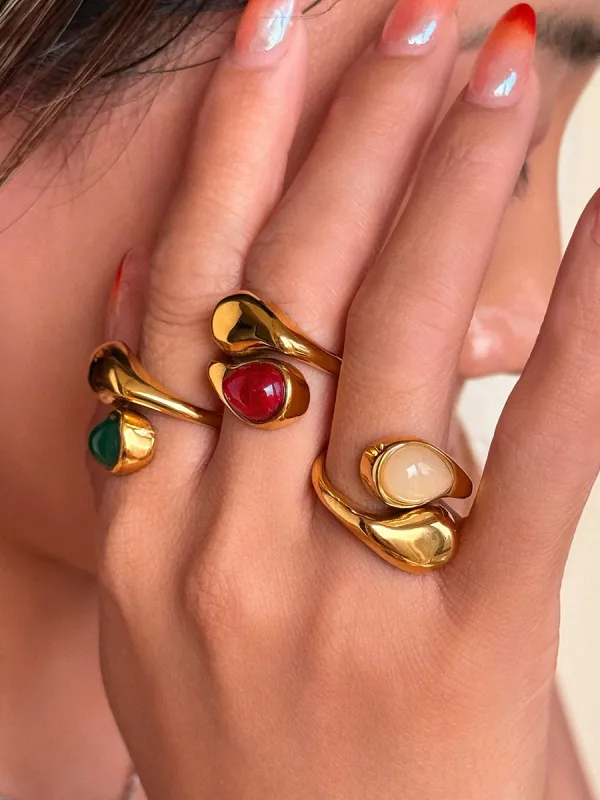 Stylish Irregular Teardrop Ring made by Oyrosy