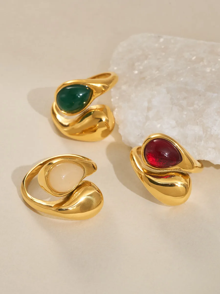 Stylish Irregular Teardrop Ring sold by Oyrosy product image thumbnail 3