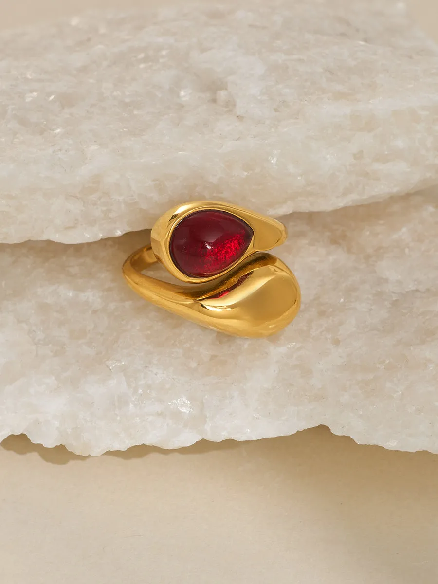 Stylish Irregular Teardrop Ring sold by Oyrosy product image thumbnail 4
