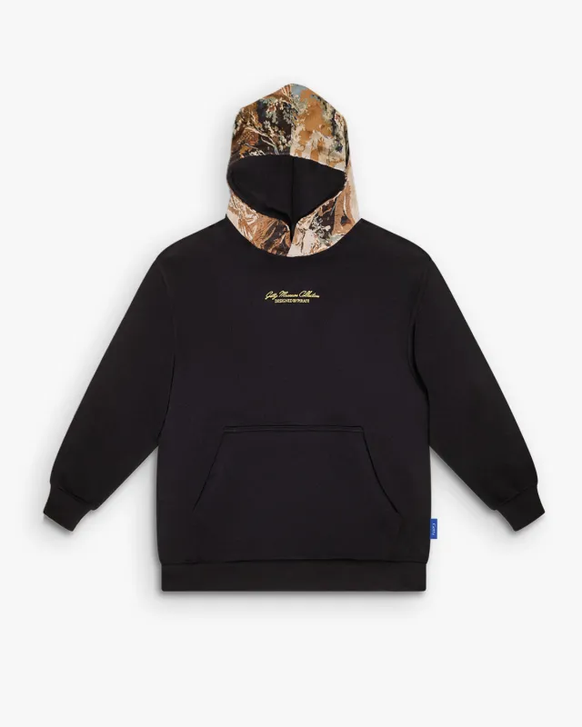 Getty x Pirate Psyche at the Basketmakers Jacquard Tapestry Hoodie (Pirate Black) sold by Pirateworldwide