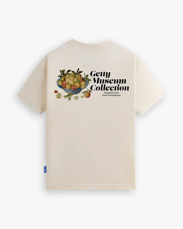 Getty x Pirate Still Life Getty Museum Collection Tee (Cannoli Cream) sold by Pirateworldwide