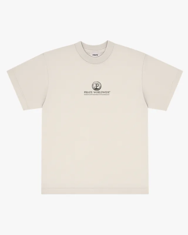 Pirate Art House Emblem SS Tee (Cream) sold by Pirateworldwide