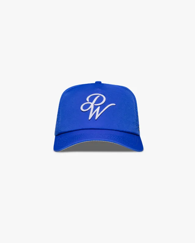 Pirate "PW" Chain Stitch Nylon Hat (Ocean Blue) made by Pirateworldwide