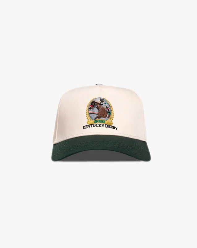 Pirate Kentucky Derby Churchill Downs Hat (Cream/Green) made by Pirateworldwide