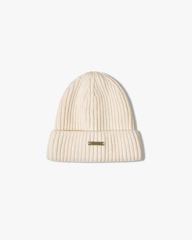 Pirate Ribbed Beanie (Cannoli Cream) made by Pirateworldwide