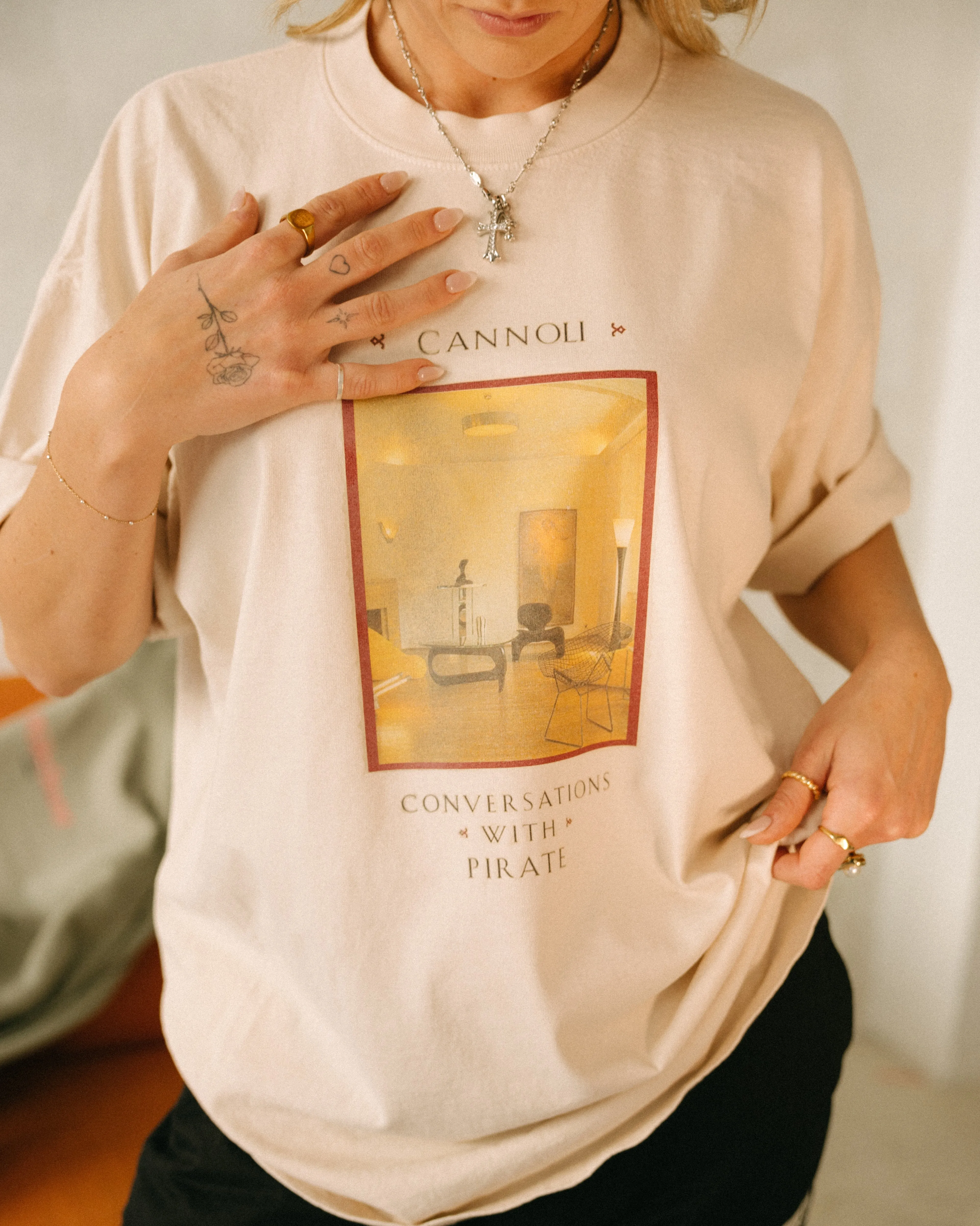Pirate Conversations Tee (Cannoli Cream) sold by Pirateworldwide product image thumbnail 2