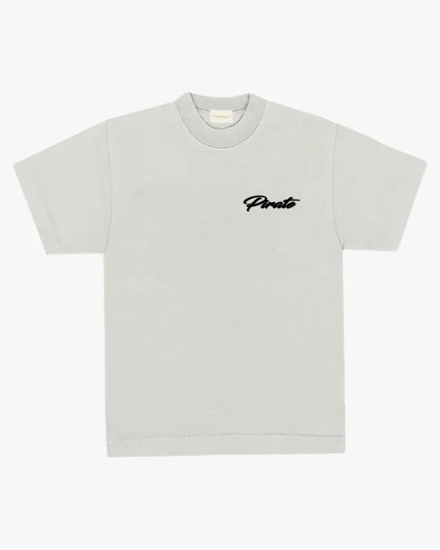 Pirate Cursive Tee (Off White) sold by Pirateworldwide