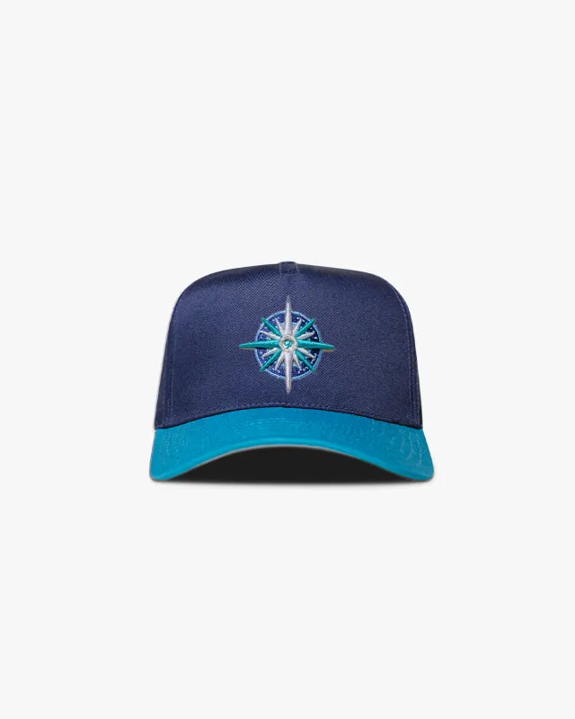 Pirate Ancient Mariner Hat (Navy/Teal) made by Pirateworldwide