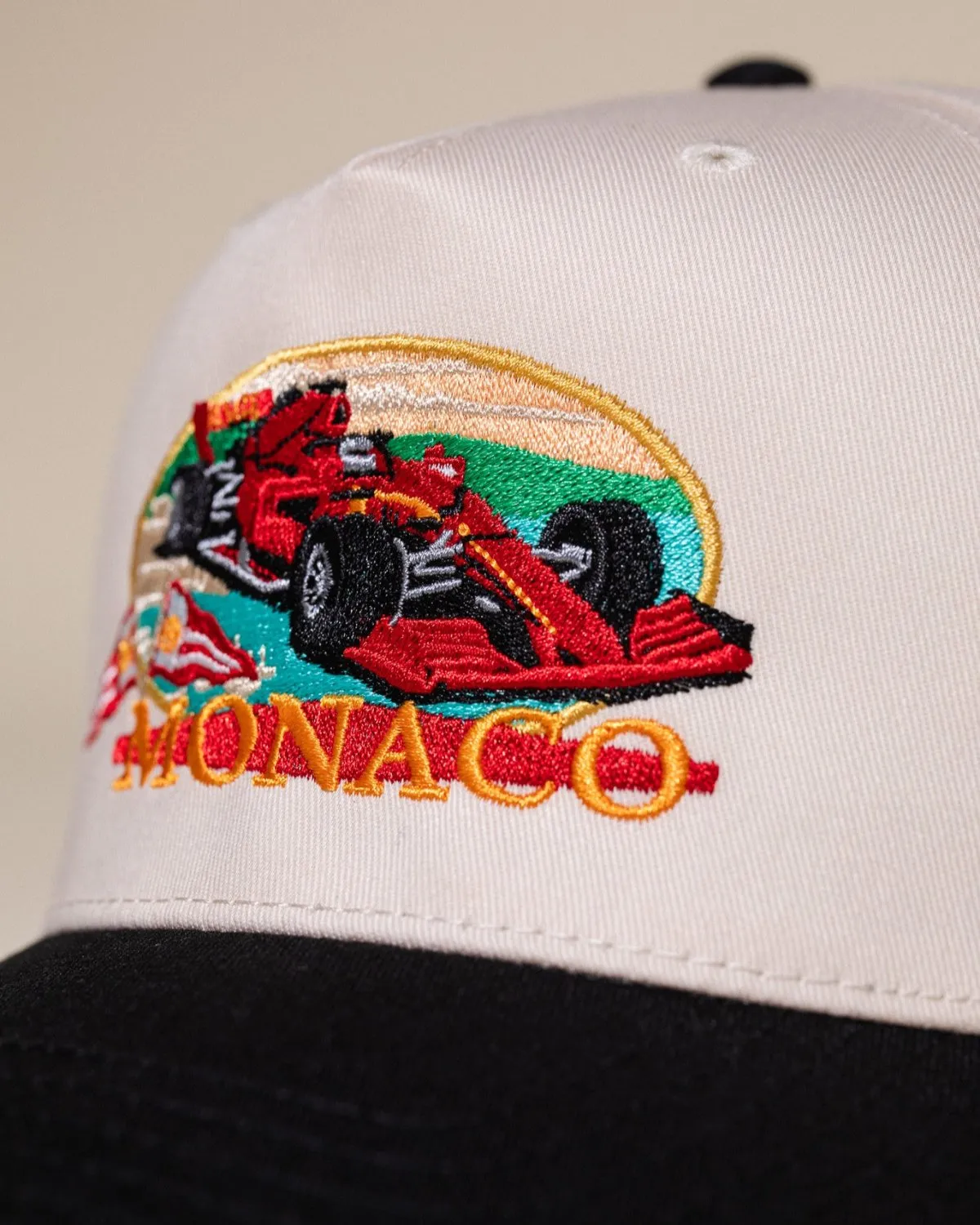 Pirate Monaco Racing Hat (Cream/Black) sold by Pirateworldwide product image thumbnail 2