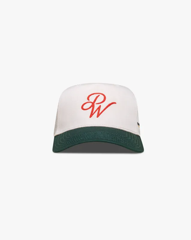 Pirate PW Chain Stitch Hat (Cream/Green) made by Pirateworldwide