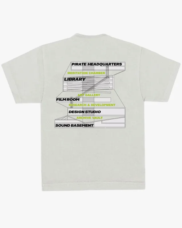 Pirate HQ Tee (Off White) sold by Pirateworldwide