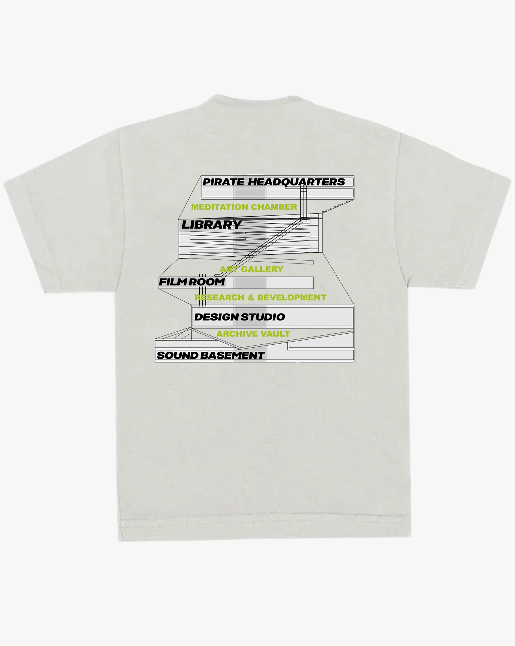 Pirate HQ Tee (Off White) sold by Pirateworldwide