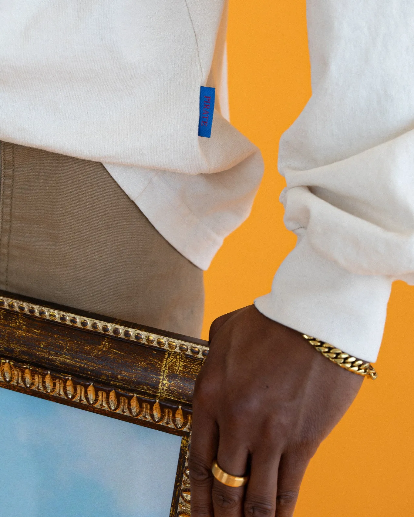 Pirate Untitled Signature Tee (Cream) sold by Pirateworldwide product image thumbnail 3