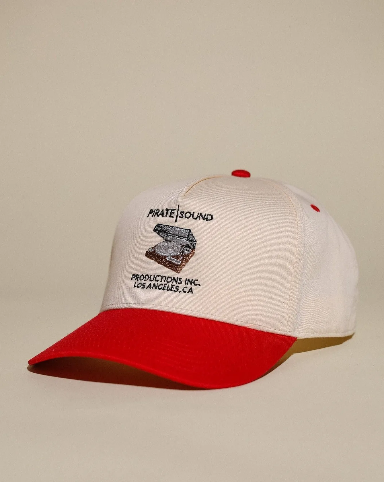 Pirate Sound Productions Hat (Cream/Red) sold by Pirateworldwide product image thumbnail 2