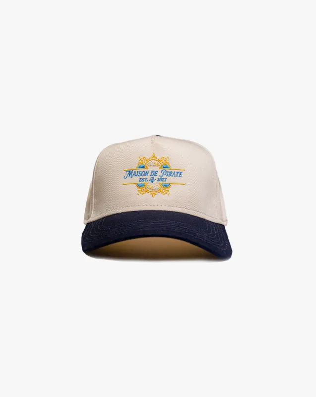 Pirate Maison de Pirate Hat (Cream/Navy) made by Pirateworldwide