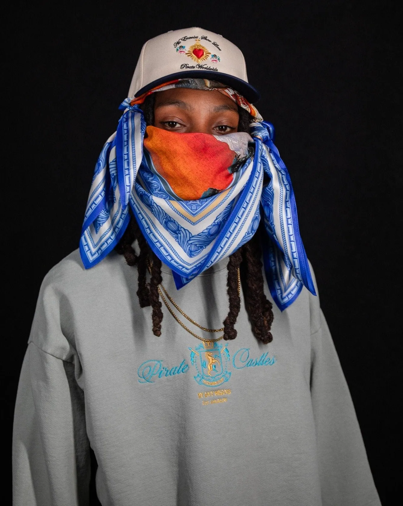 Pirate No Enemies, Show Love Hat (Cream/Black) sold by Pirateworldwide product image thumbnail 3