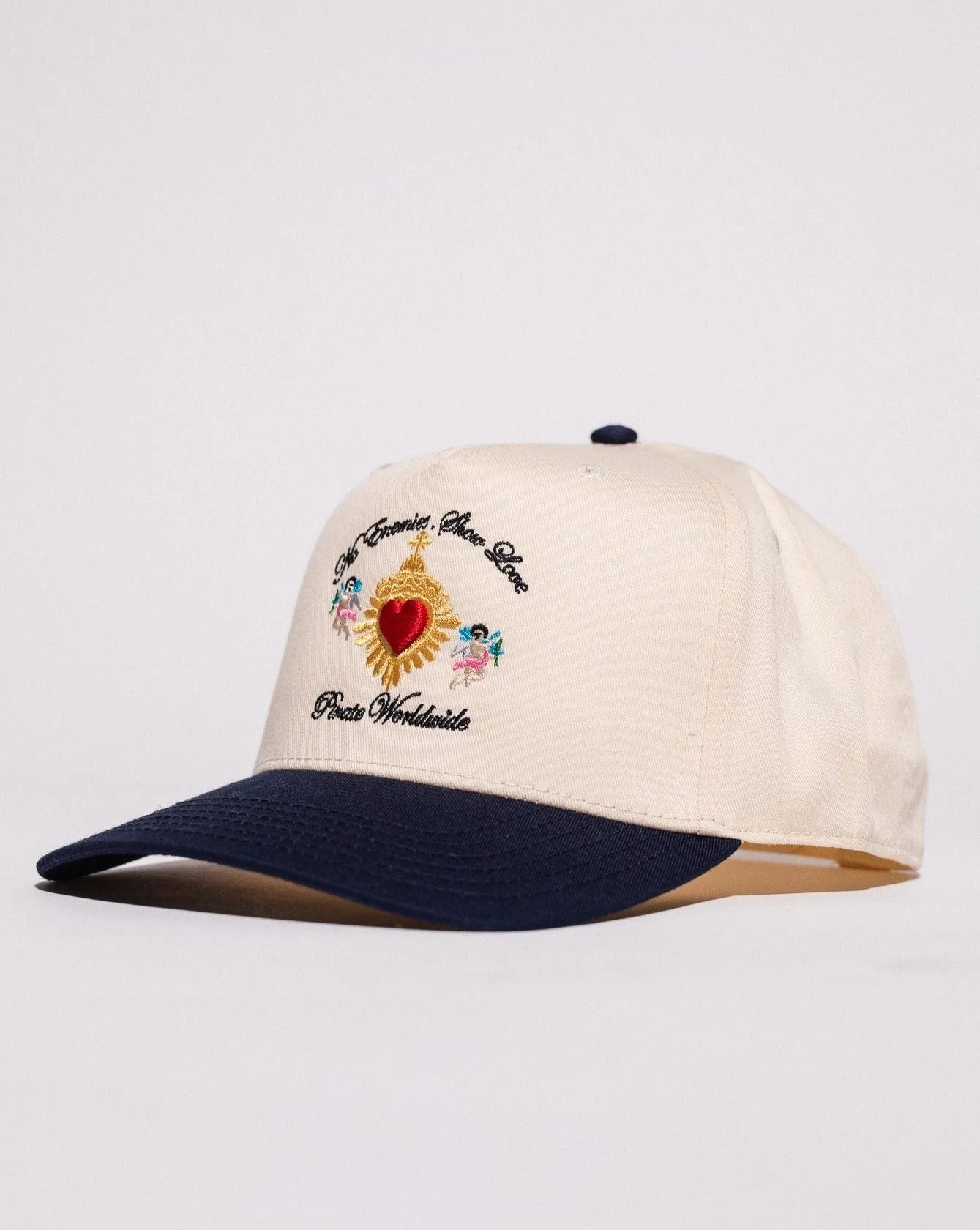 Pirate No Enemies, Show Love Hat (Cream/Black) sold by Pirateworldwide product image thumbnail 4