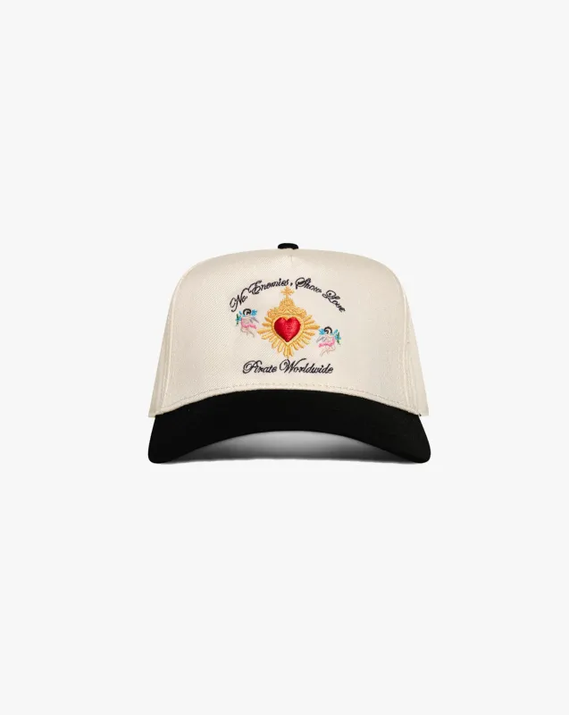 Pirate No Enemies, Show Love Hat (Cream/Black) made by Pirateworldwide