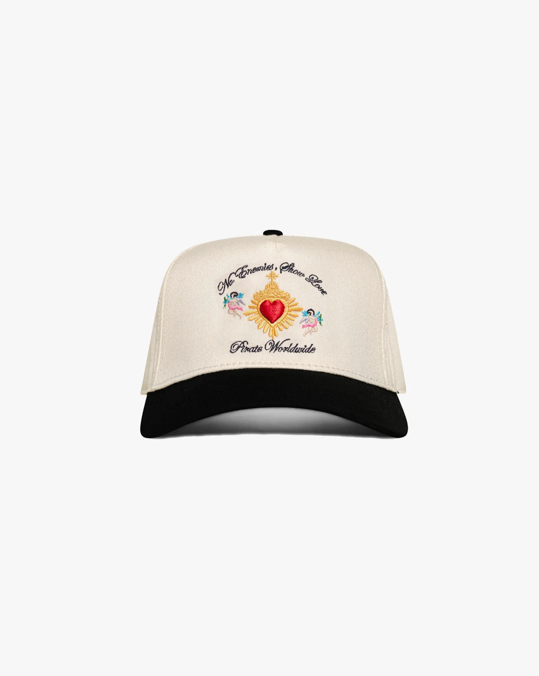 Pirate No Enemies, Show Love Hat (Cream/Black) sold by Pirateworldwide
