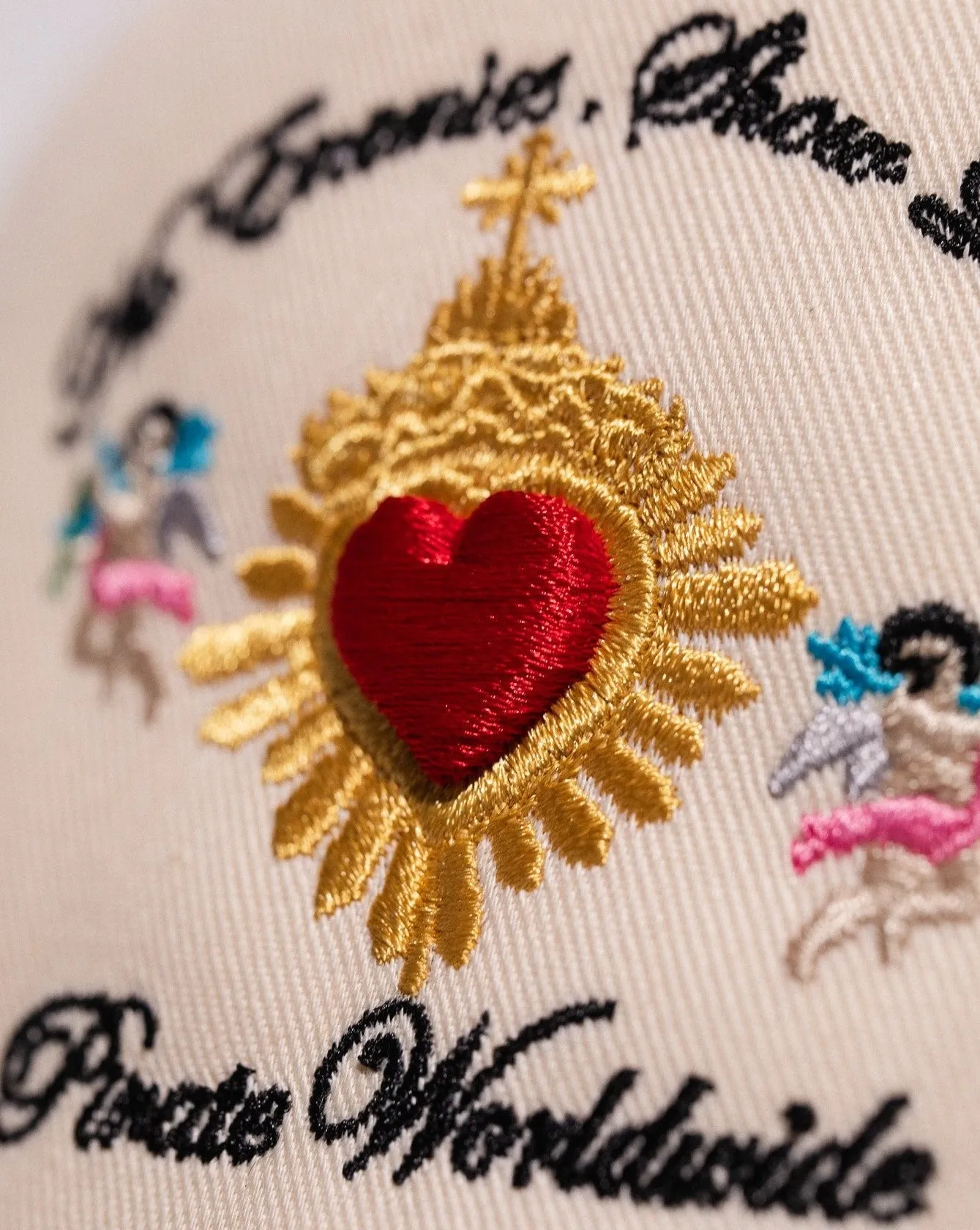 Pirate No Enemies, Show Love Hat (Cream/Black) sold by Pirateworldwide product image thumbnail 2