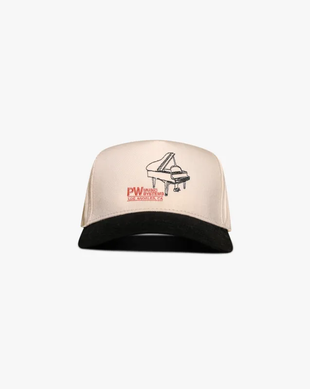 Pirate Piano Systems Hat (Cream/Black) made by Pirateworldwide