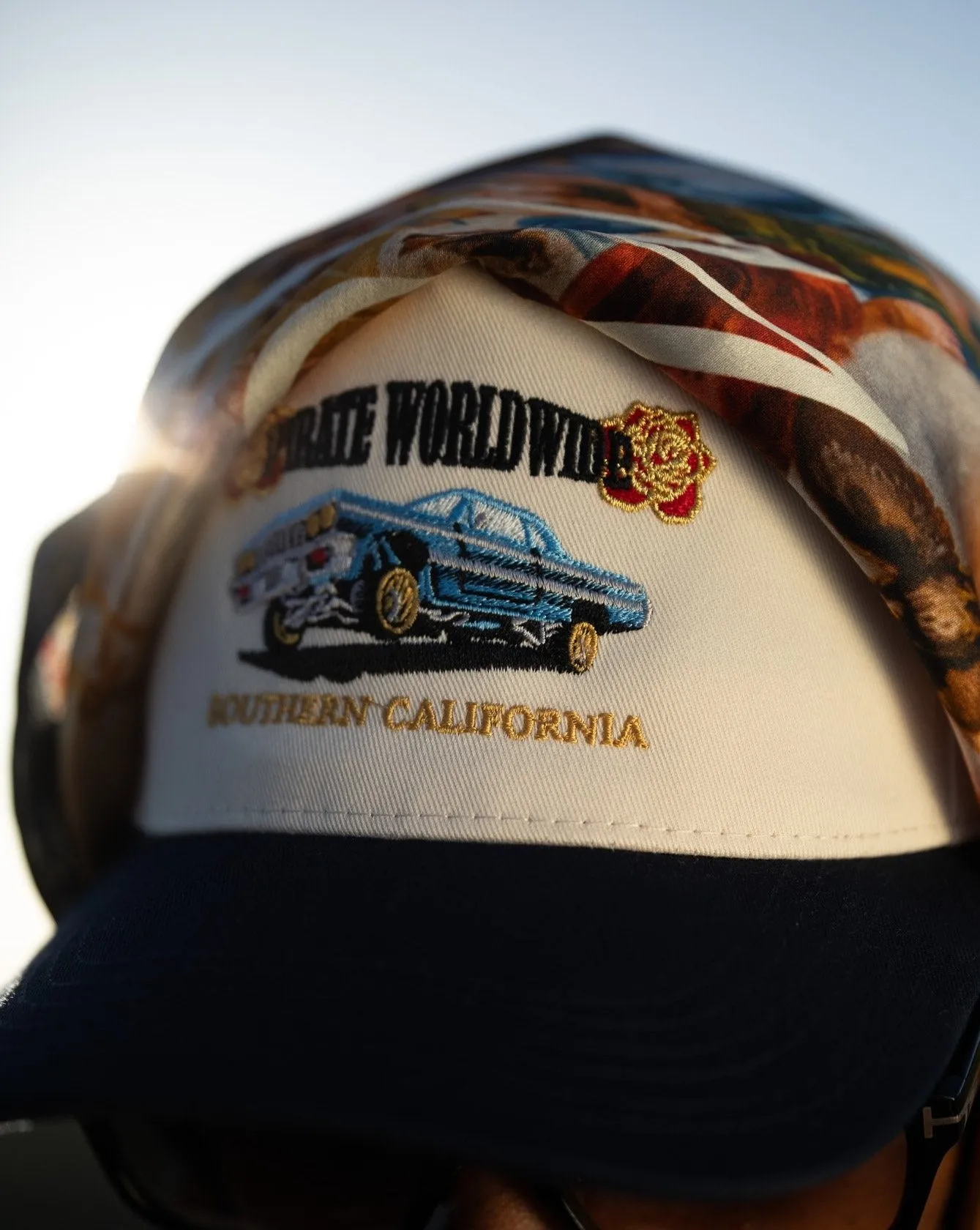 Pirate 63' Hat (Cream/Navy) sold by Pirateworldwide product image thumbnail 5