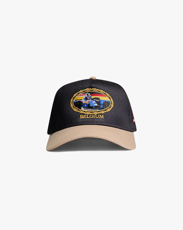 Pirate Belgium Racing Hat (Brown/Black) made by Pirateworldwide
