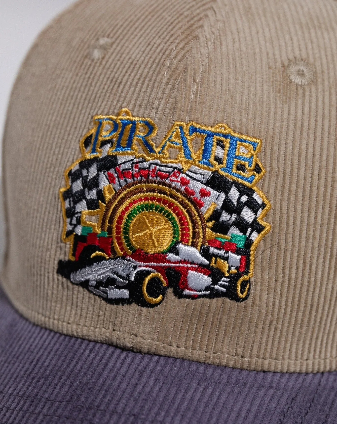 Pirate Racing Roulette Corduroy Hat (Beige/Oyster) sold by Pirateworldwide product image thumbnail 3