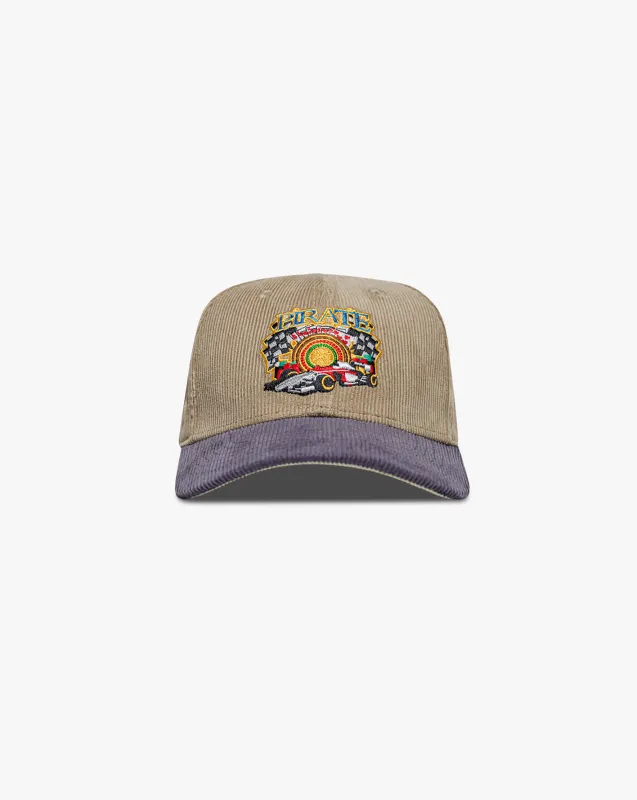 Pirate Racing Roulette Corduroy Hat (Beige/Oyster) made by Pirateworldwide
