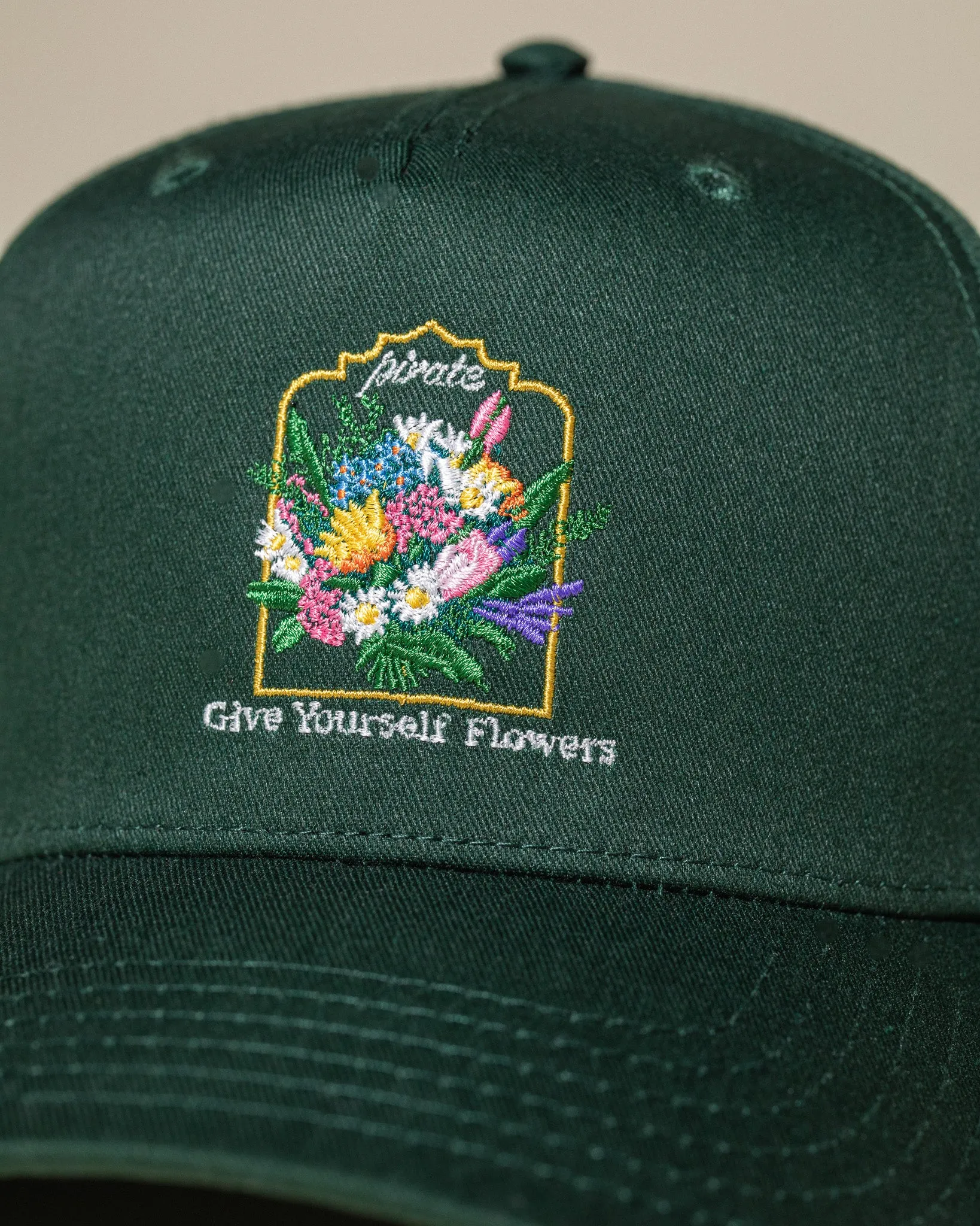 Pirate Give Yourself Flowers Hat (Emerald Green) sold by Pirateworldwide product image thumbnail 3