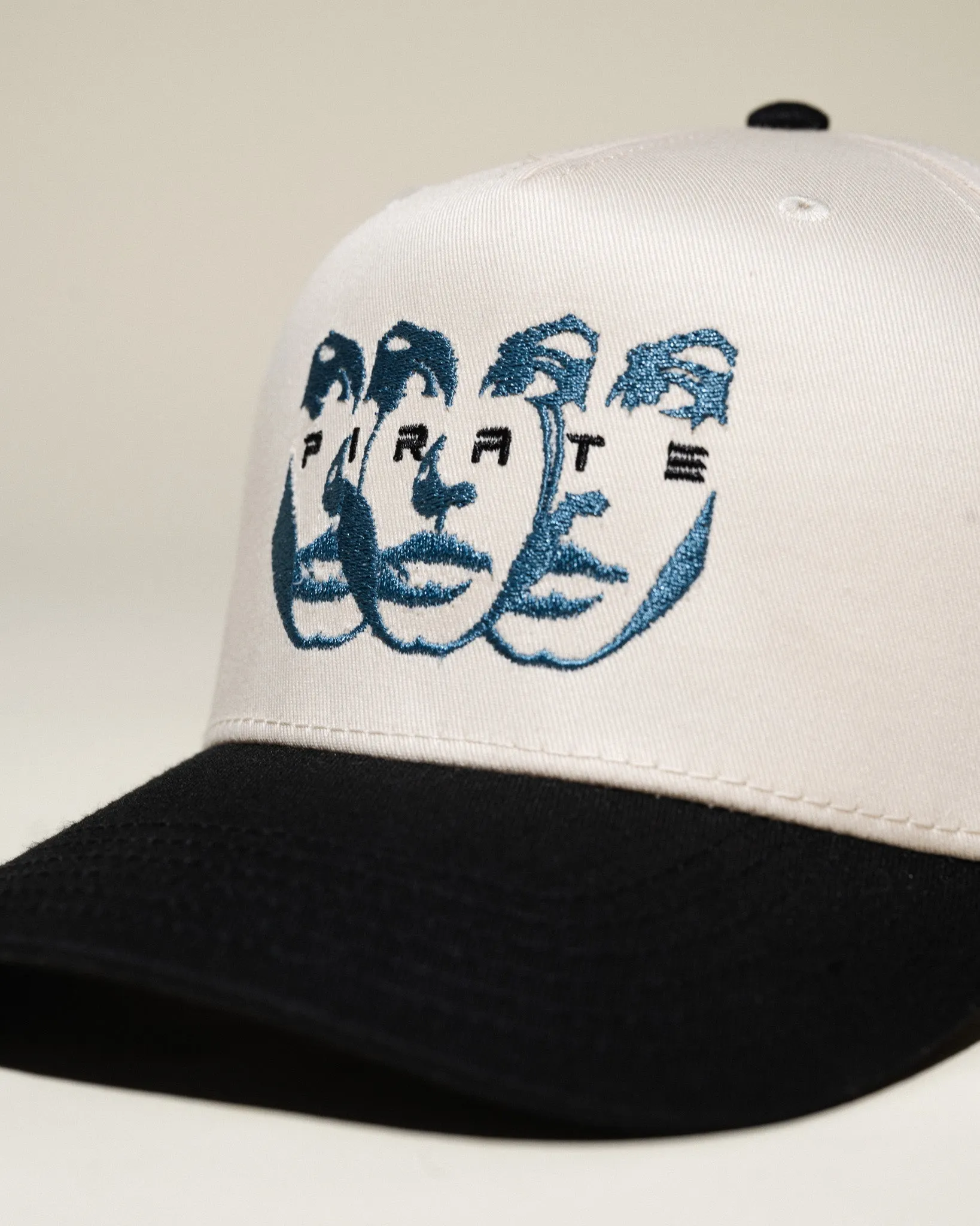 Pirate Faces Hat (Cream/Black) sold by Pirateworldwide product image thumbnail 5