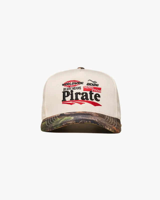 Pirate '26 Design Studio Hat (Cream/Camo) made by Pirateworldwide