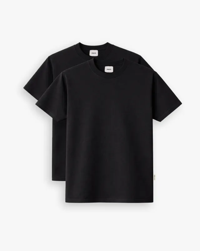 Untitled Signature Tee - 2 Pack (Pirate Black) sold by Pirateworldwide
