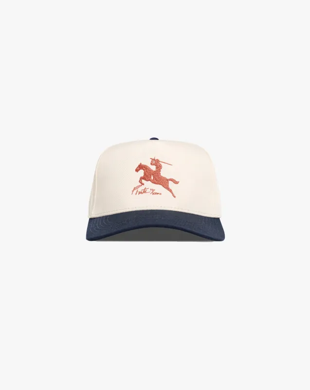 Pirate By Any Means Hat (Cream/Navy) made by Pirateworldwide