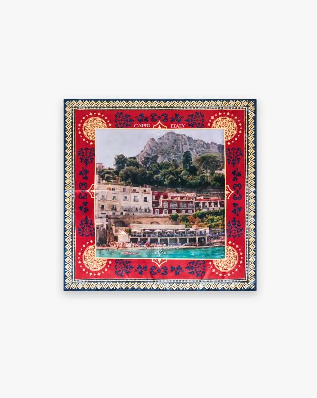 Pirate Capri Italy Silk Bandana made by Pirateworldwide