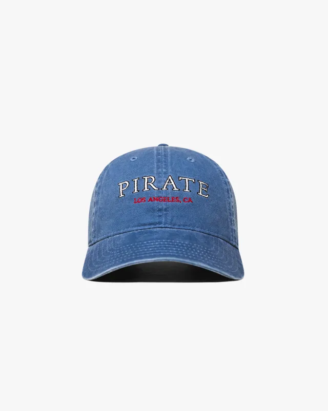 Pirate Los Angeles Dad Hat (Washed Blue) made by Pirateworldwide