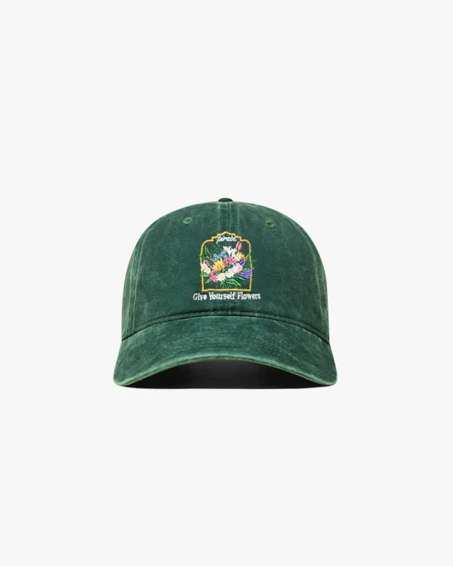 Give Yourself Flowers Dad Hat (Washed Green) made by Pirateworldwide