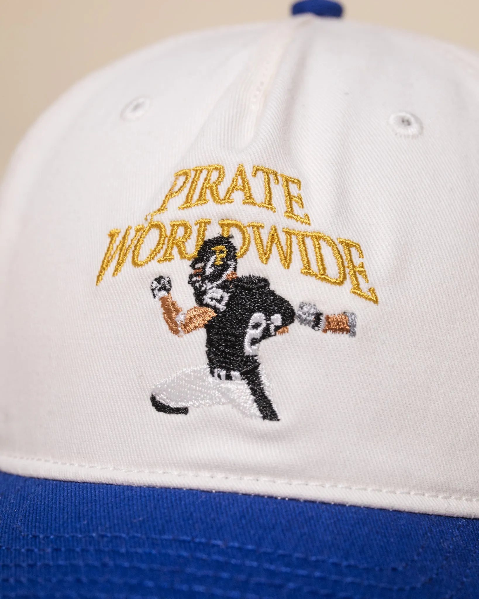 By Any Means Football Hat (Off White/Blue) sold by Pirateworldwide product image thumbnail 3