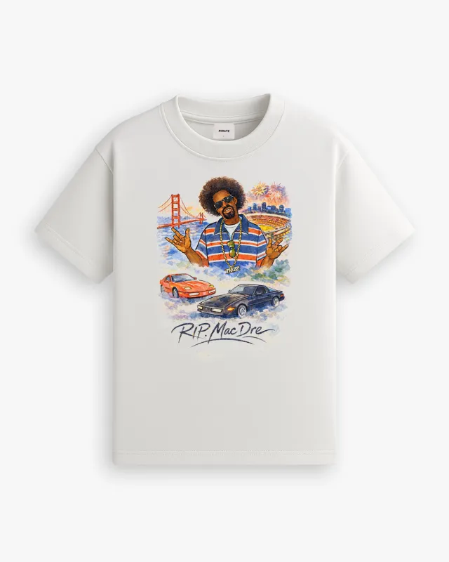 RIP Mac Dre Tee (Off White) made by Pirateworldwide